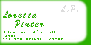 loretta pinter business card